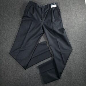 NWT Joseph & Feiss Gold Men's Charcoal Wool Double Pleated Dress Pants 40R